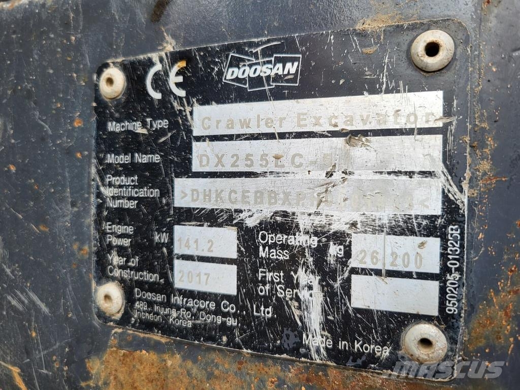Doosan DX255LC-5 حفارات زحافة