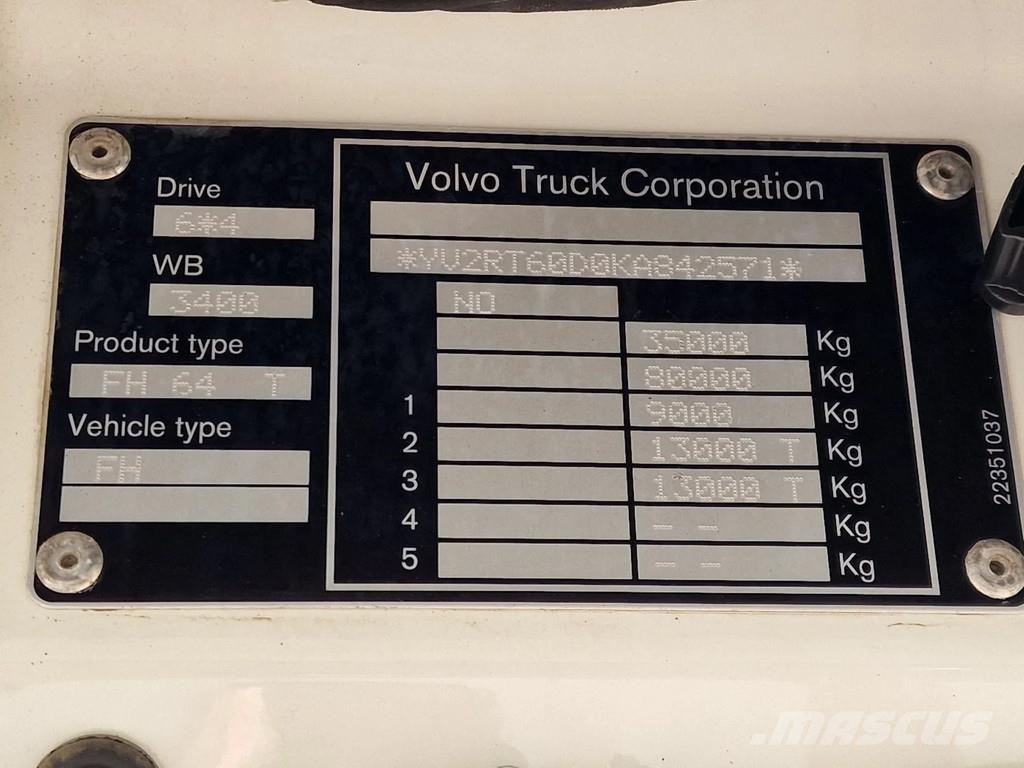 Volvo FH 540 Lowroof 6x4 - Lift axle - Retarder - PTO/Hy Vilcēji