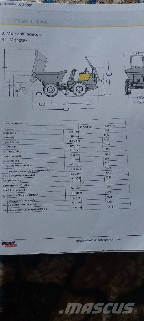 Menzi Muck 45rd Camiões articulados