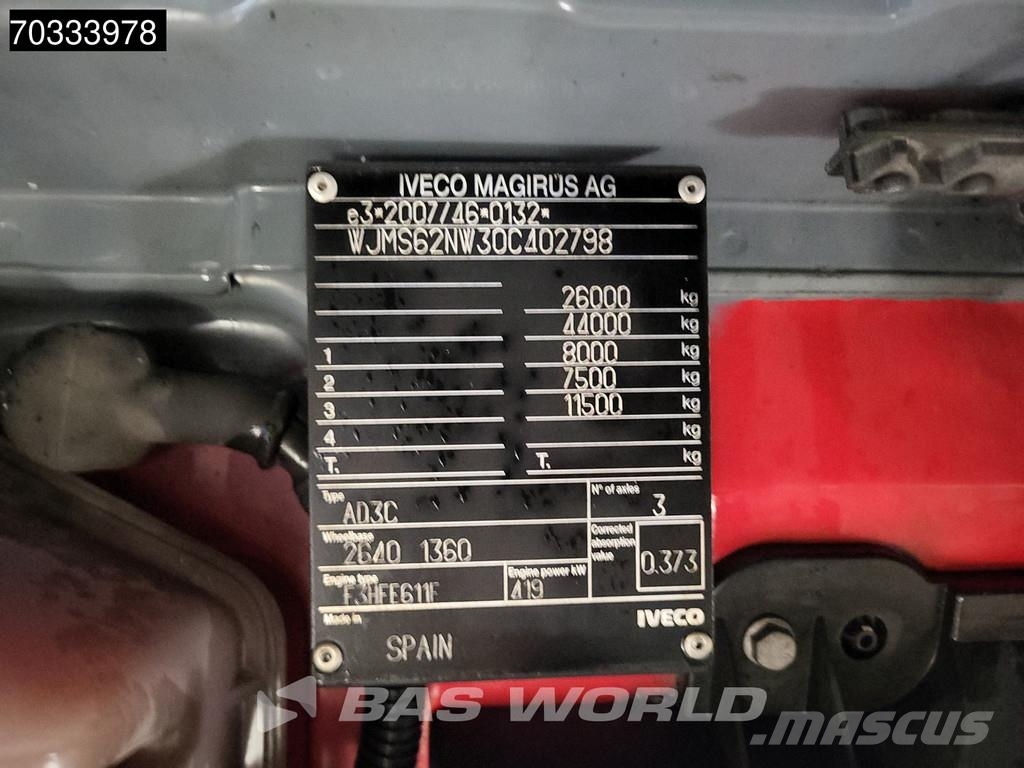 Iveco Stralis 570 Stralis 6X2 Retarder Standklima ACC Li Cabezas tractoras