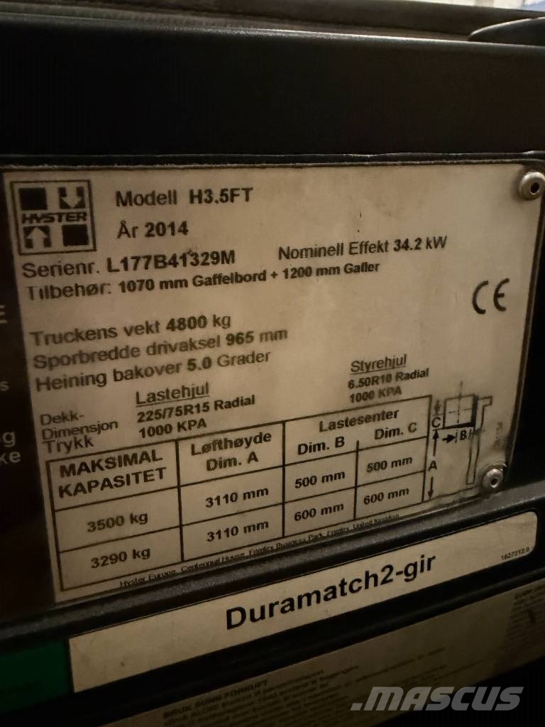 Hyster H 35 FT Dízel targoncák