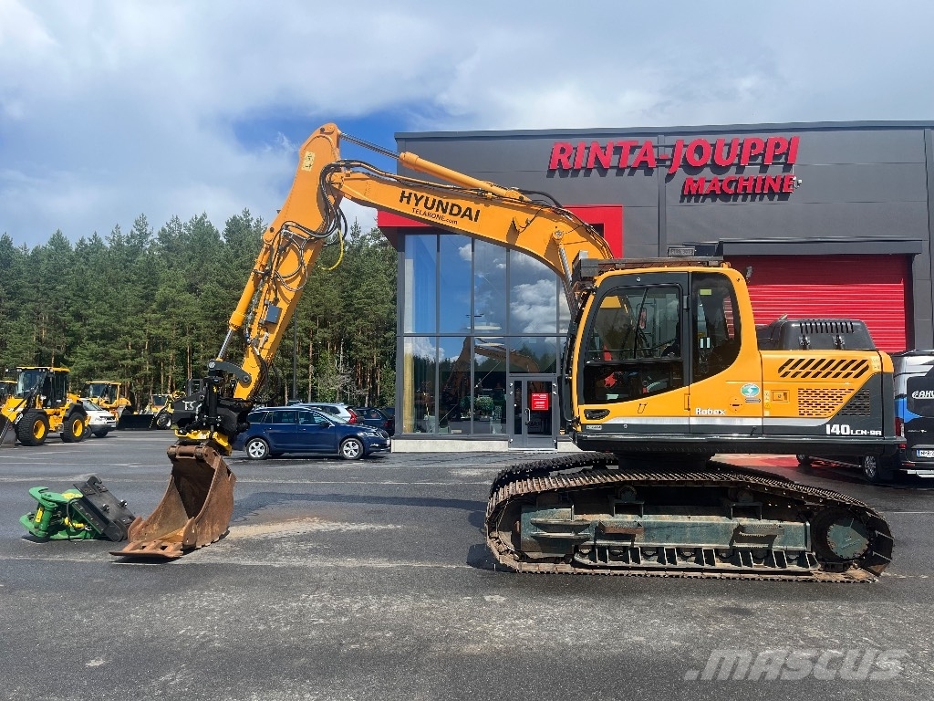 Hyundai Robex 140 LCM-9 / Engcon, Harvesteri, Uudet ketjut Excavadoras sobre orugas