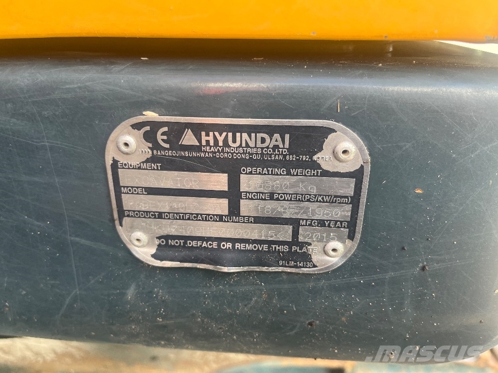 Hyundai Robex 140 LCM-9 / Engcon, Harvesteri, Uudet ketjut Excavadoras sobre orugas
