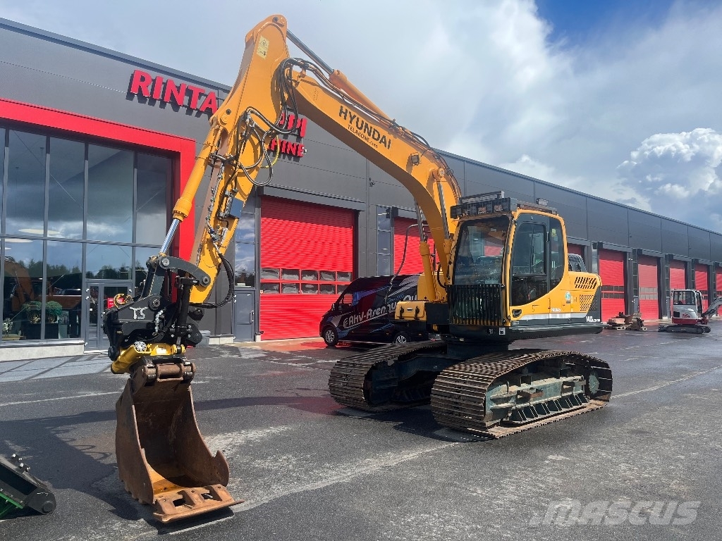 Hyundai Robex 140 LCM-9 / Engcon, Harvesteri, Uudet ketjut Excavadoras sobre orugas