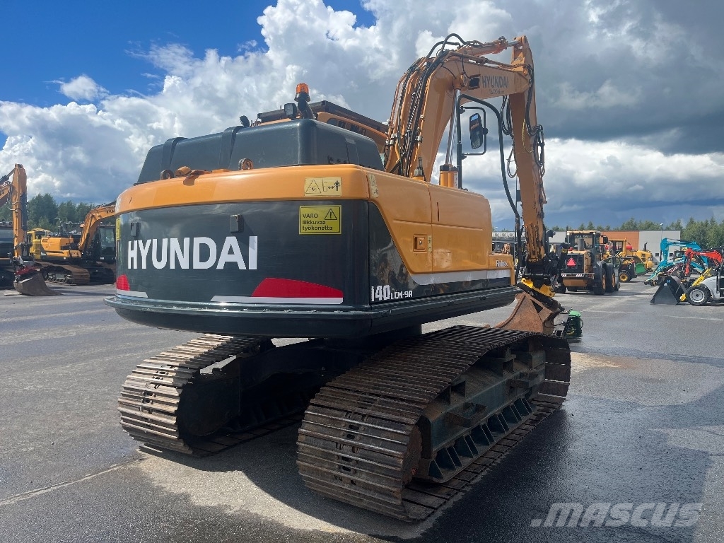 Hyundai Robex 140 LCM-9 / Engcon, Harvesteri, Uudet ketjut Excavadoras sobre orugas
