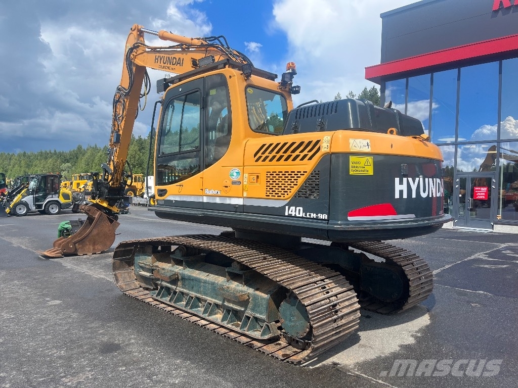 Hyundai Robex 140 LCM-9 / Engcon, Harvesteri, Uudet ketjut Excavadoras sobre orugas
