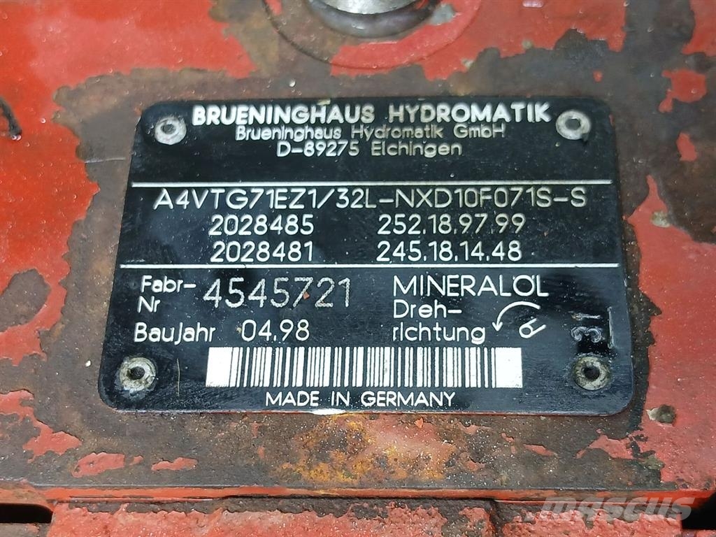 Brueninghaus Hydromatik A4VTG71EZ1/32L-Drive pump/Fahrpumpe/Rijpomp Hydraulics