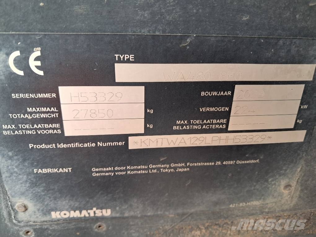 Komatsu WA480-8E0 AGGREGATE Radlader