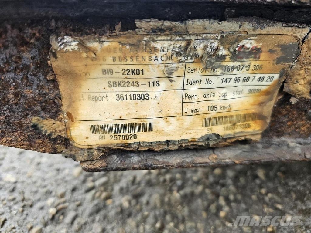 SAF B19-22K01 TRAILER AXLE DISC Axles