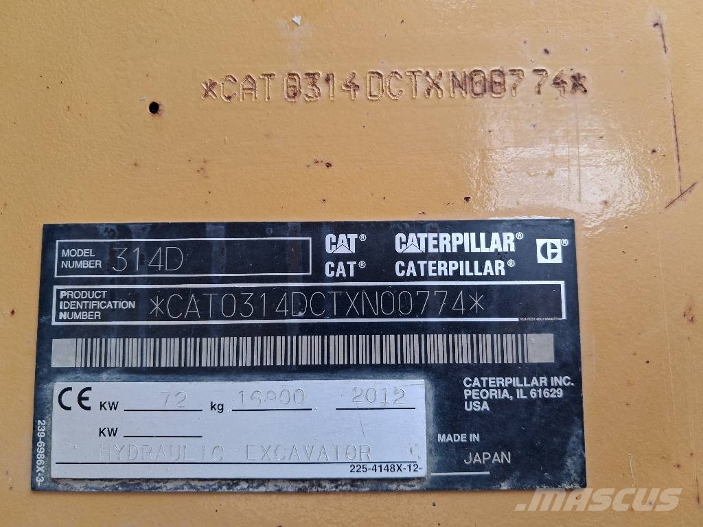 CAT 314 D LCR Rupsgraafmachines