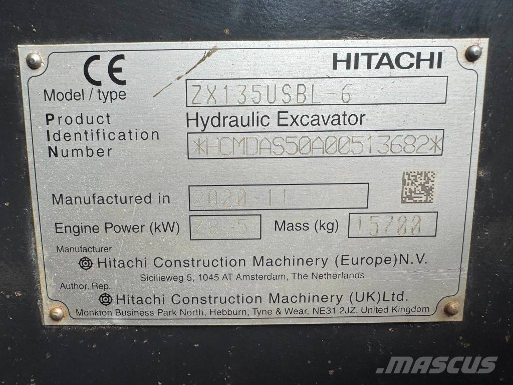 Hitachi ZX 135 US BL-6 Bageri gusjeničari