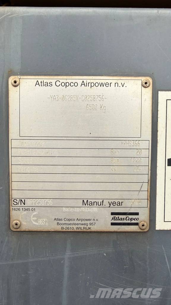 Atlas Copco XRHS 366 // BJ. 2012 / 4797 H/20 BAR/ CAT C9 Motor Compressores