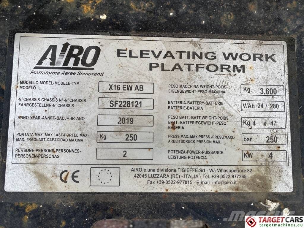 Airo X16EW Electric X16 EW Scissor Work Lift 1590cm 剪叉式升降机