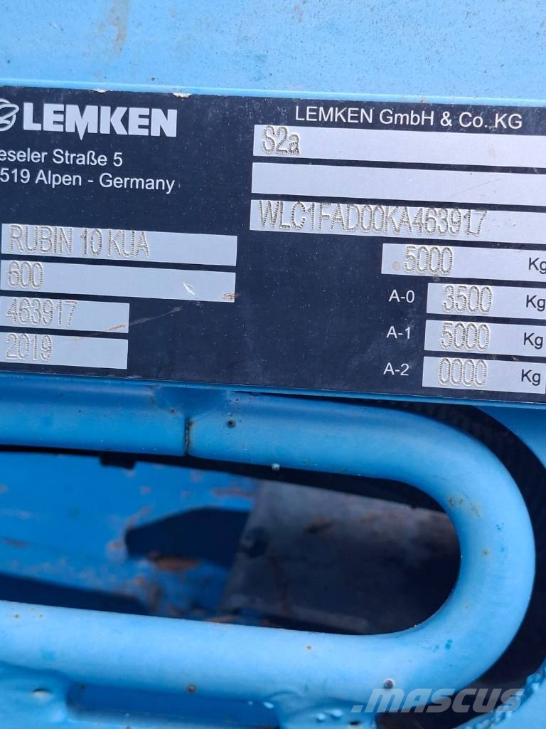 Lemken Rubin 10 KUA/600 Scheibeneggen