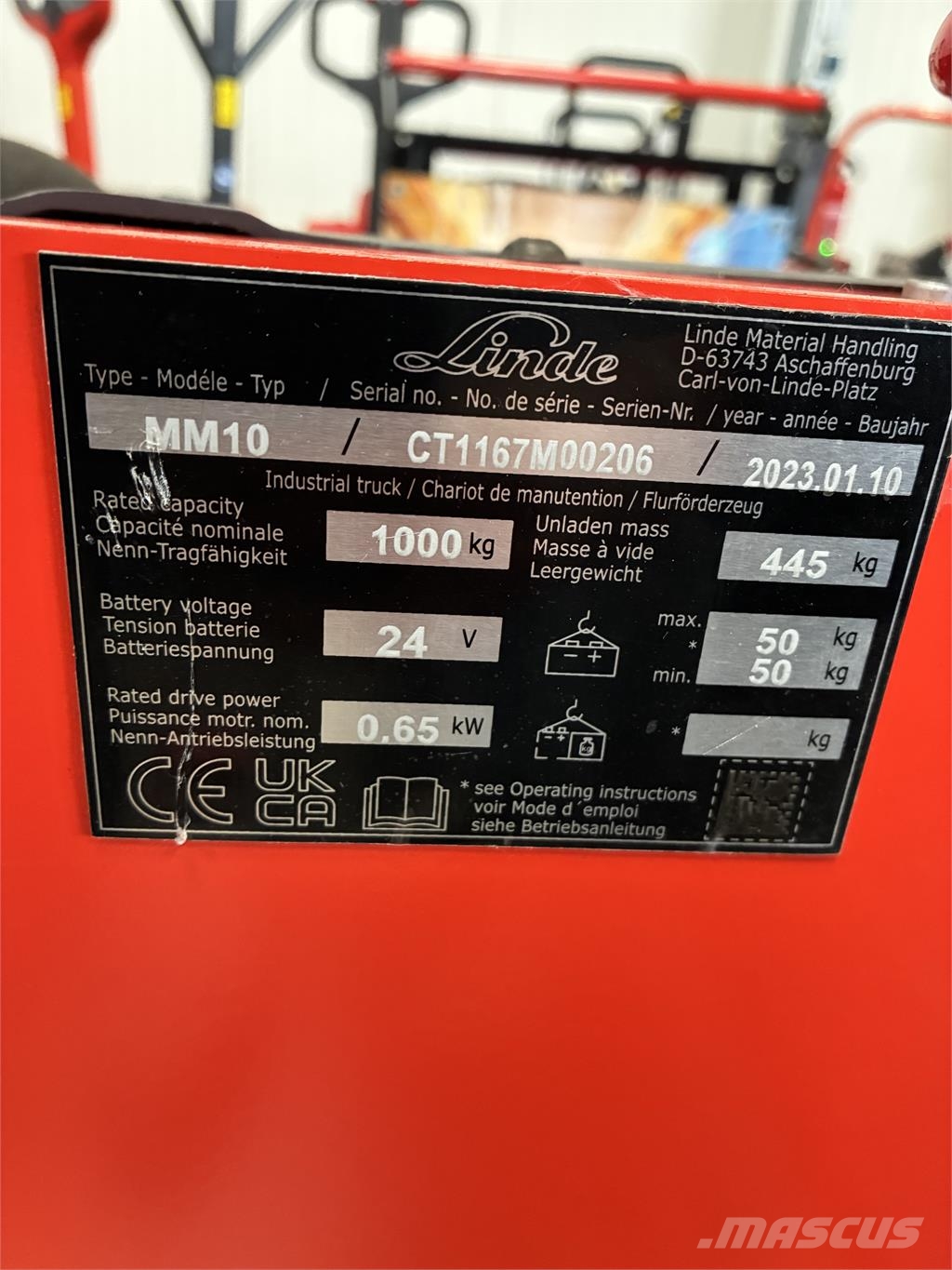 Linde MM10 Montacargas recogepedidos de baja altura