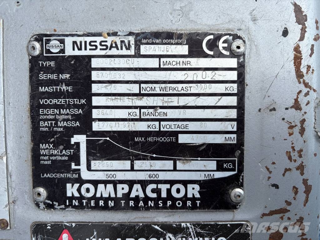 Nissan GQ02 L 30 CU Electric forklifts
