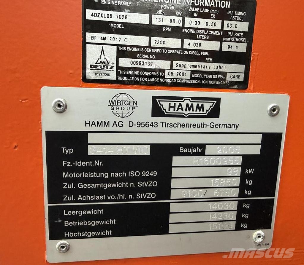 Hamm 3414 HT Vio Egydobos hengerek