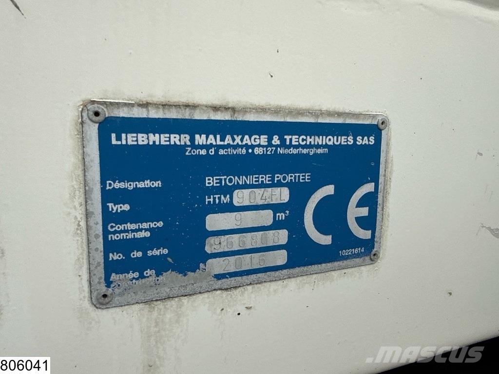 Volvo FMX 410 8x4, EURO 6, Liebherr 9m3, Betonmixers en pompen