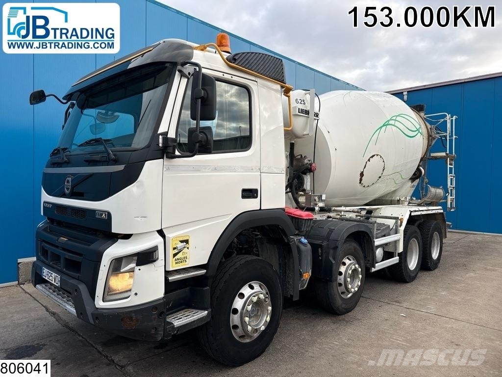 Volvo FMX 410 8x4, EURO 6, Liebherr 9m3, Betonmixers en pompen