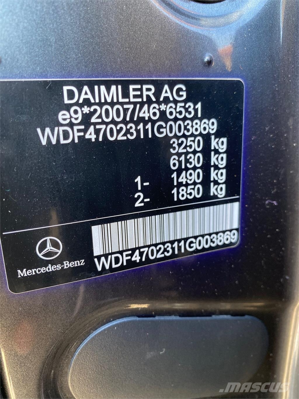 Mercedes-Benz X VIN 869 PKWs