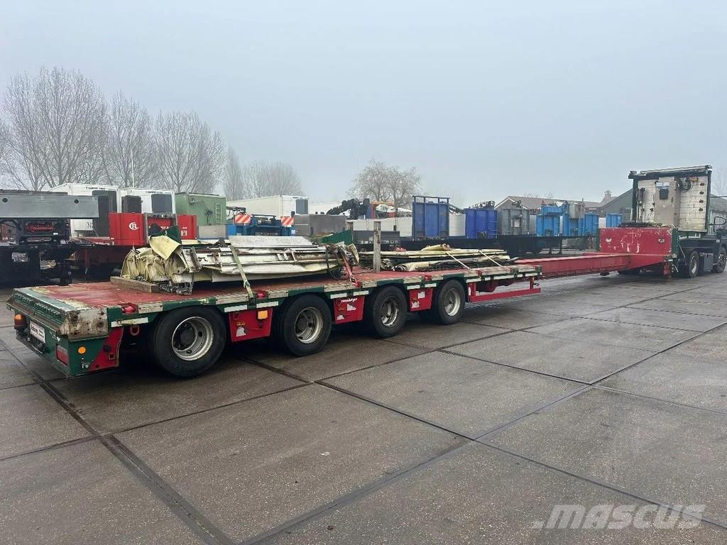 Meusburger 4 AXLE STEERING - DOUBLE EXTENDABLE UP TO 28 M - E نصف مقطورة مسطحة منخفضة