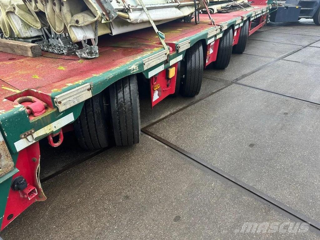 Meusburger 4 AXLE STEERING - DOUBLE EXTENDABLE UP TO 28 M - E نصف مقطورة مسطحة منخفضة