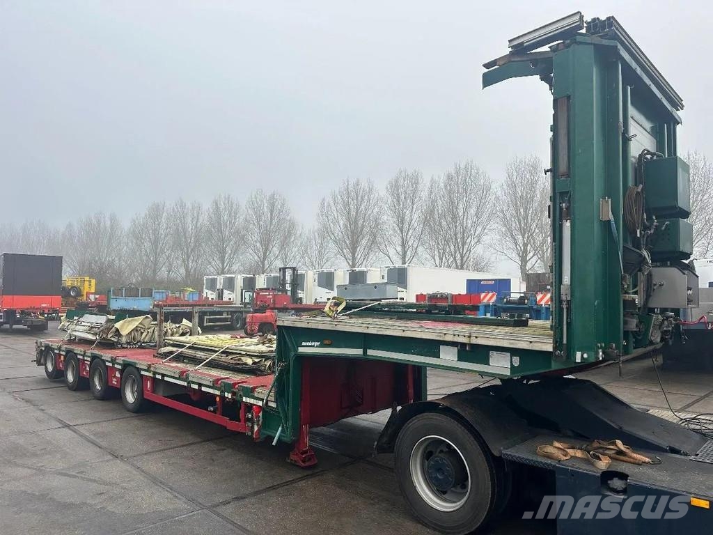 Meusburger 4 AXLE STEERING - DOUBLE EXTENDABLE UP TO 28 M - E نصف مقطورة مسطحة منخفضة