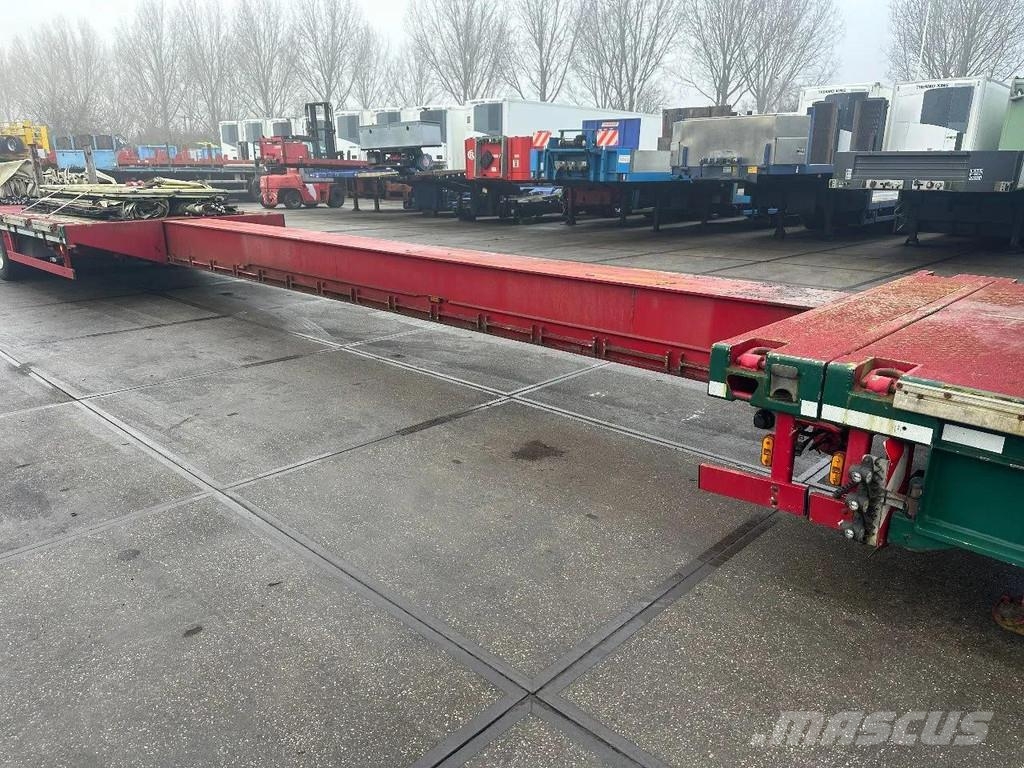 Meusburger 4 AXLE STEERING - DOUBLE EXTENDABLE UP TO 28 M - E نصف مقطورة مسطحة منخفضة