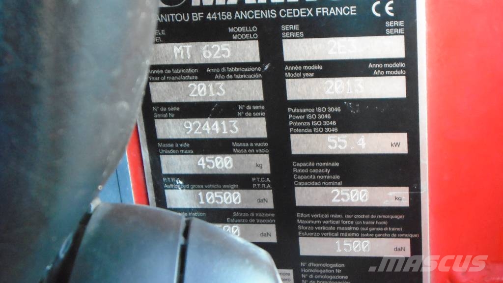Manitou MT 625 Teleskopiniai krautuvai