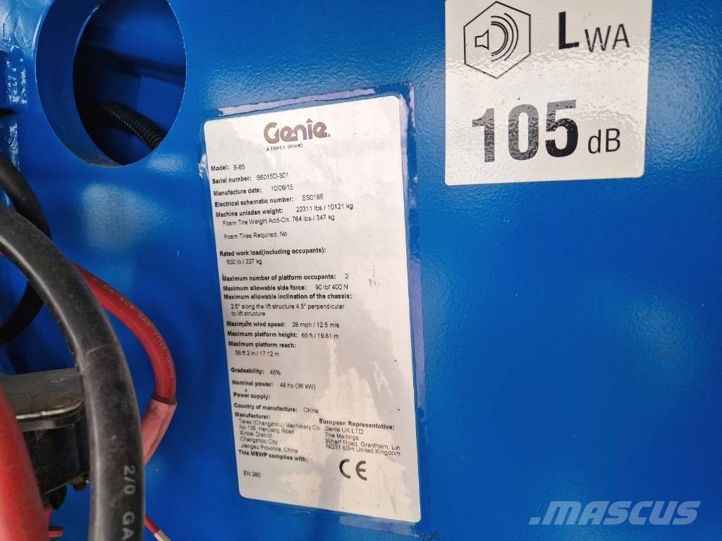 Genie S 65 S-65 660SJ R396 Teleskopiskie pacēlāji