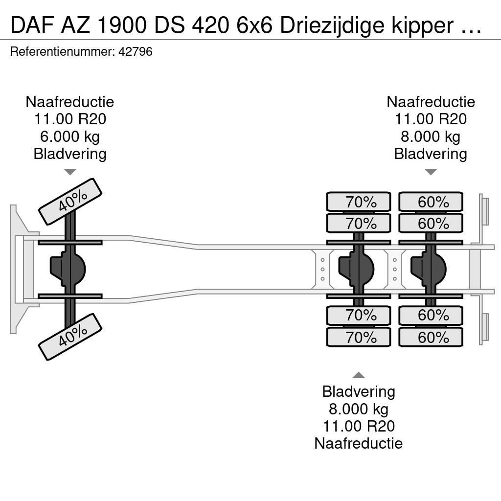 DAF AZ 1900 DS 420 6x6 Driezijdige kipper "Oldtimer" Kiper kamioni