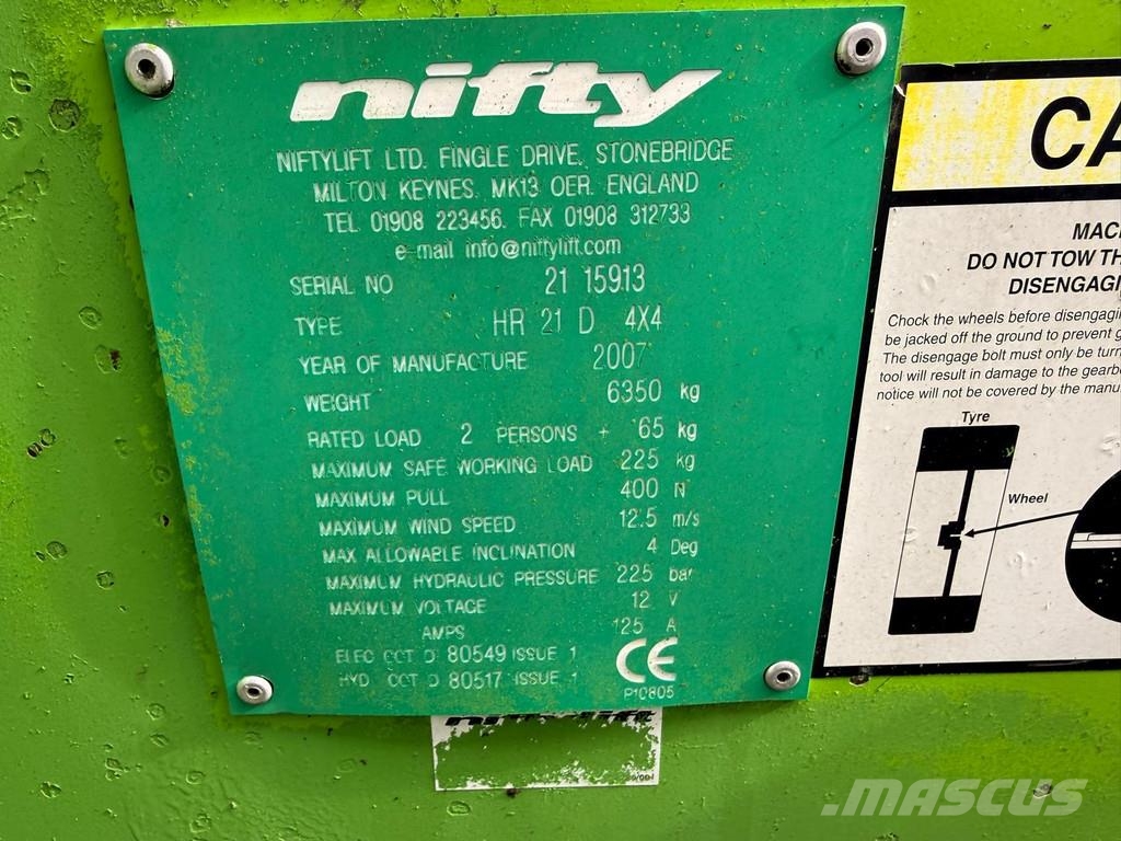 Niftylift HR21D 4x4 Zglobne podizne platforme