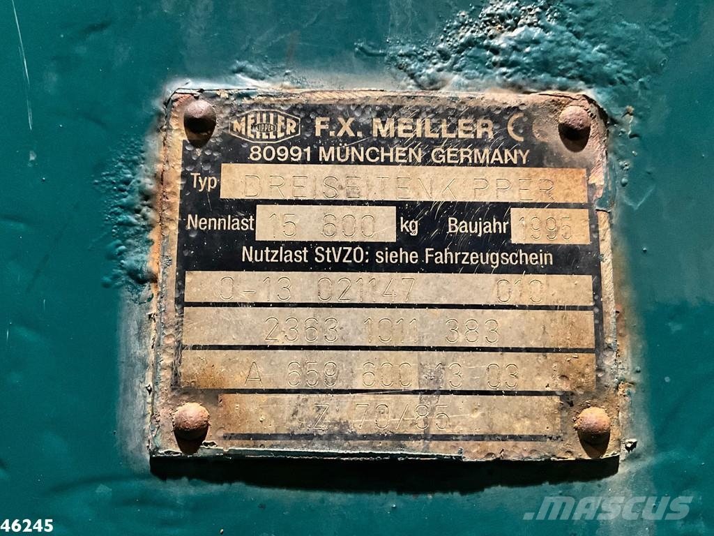 Mercedes-Benz 2638 AK V8 6x6 Manual Full steel suspension Meille Camion benne