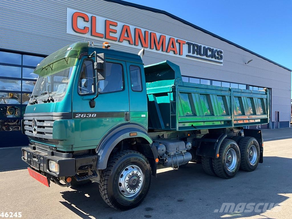 Mercedes-Benz 2638 AK V8 6x6 Manual Full steel suspension Meille Camion benne