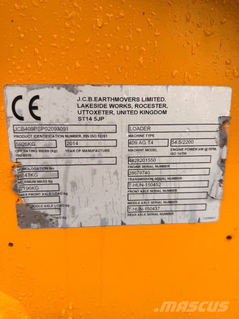 JCB 409 Iekrāvēji uz riteņiem