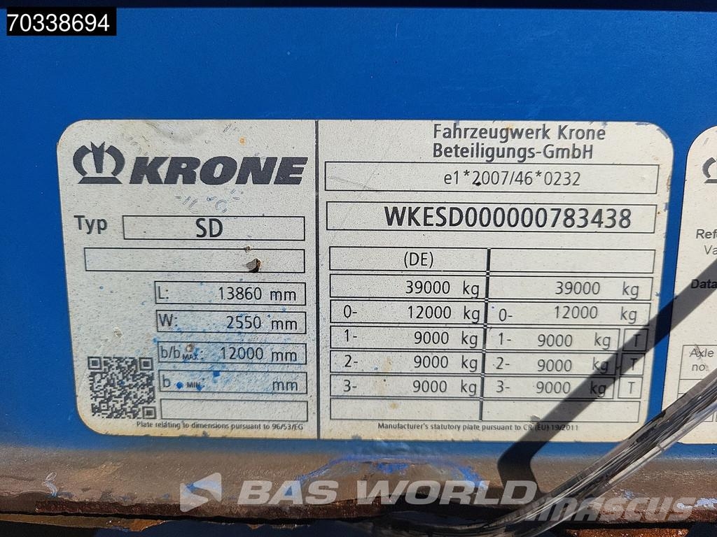Krone SD Sliding Roof Tents puspiekabes