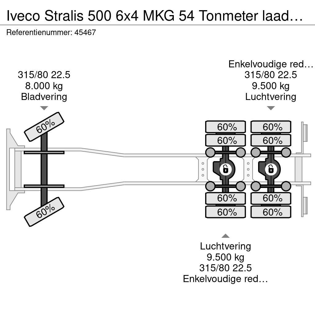 Iveco Stralis 500 6x4 MKG 54 Tonmeter laadkraan Всъдеходни кранове