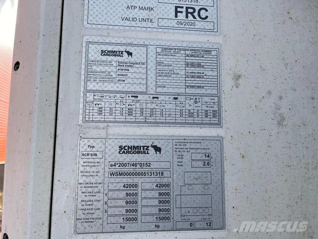 Schmitz Cargobull SCBS3B CARRIER Vector 1550 / BOX L=13396 mm Remorci frigorifice