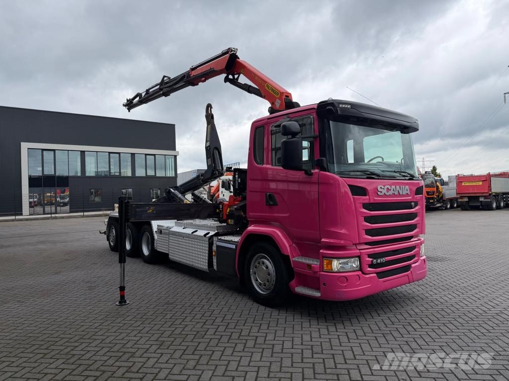 Scania G410 8x4 Haaksysteem / kraan Euro 6 Retarder Abrollkipper