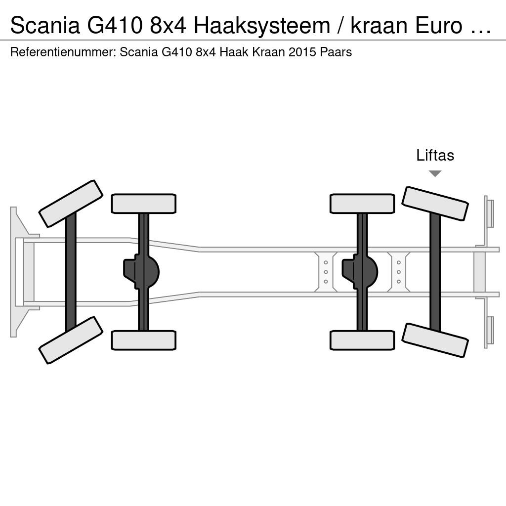 Scania G410 8x4 Haaksysteem / kraan Euro 6 Retarder Abrollkipper