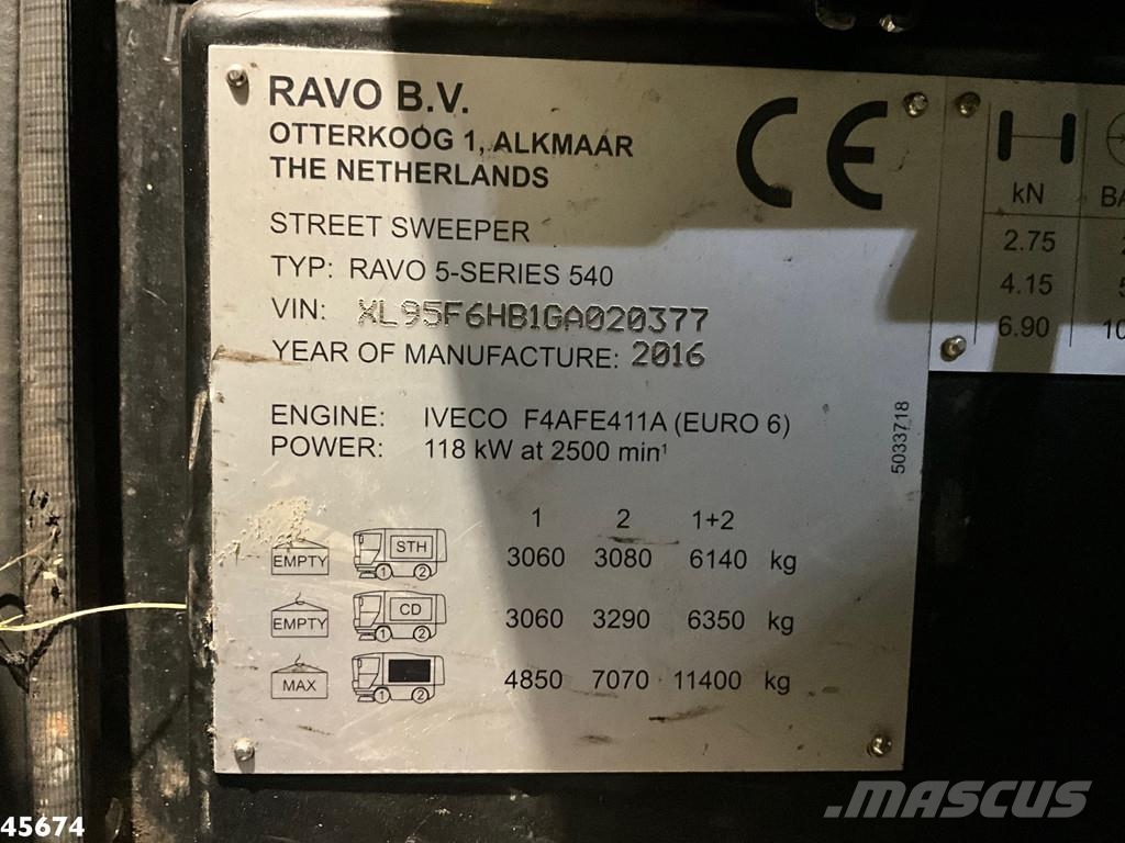 Ravo 540 Euro 6 Sweeper trucks