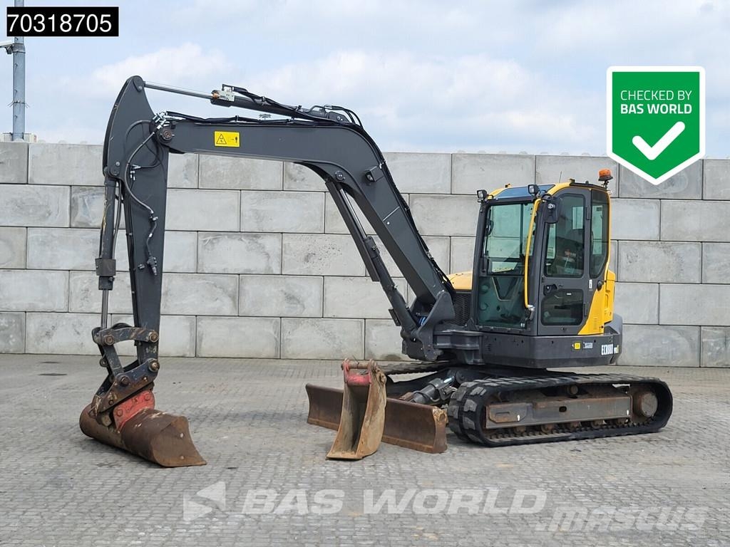 Volvo ECR88 D A/C - 2 Buckets Mini ekskavatörler, 7 tona dek