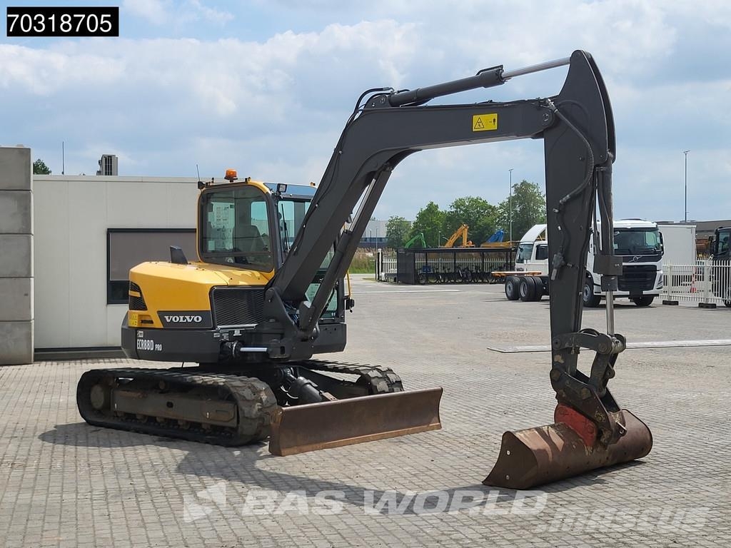 Volvo ECR88 D A/C - 2 Buckets Mini ekskavatörler, 7 tona dek