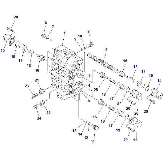 Komatsu PC800-7 Control Valve 709-14-93901 Hydraulik