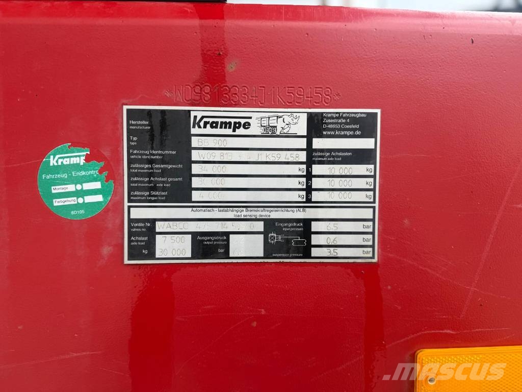 Krampe Big Body 980 مقطورات قلابة