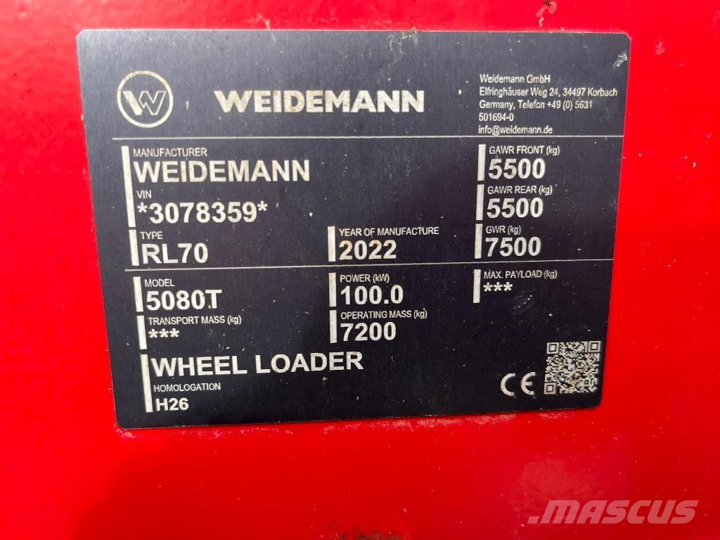 Weidemann 5080T Tarimsal teleskopik yükleyiciler