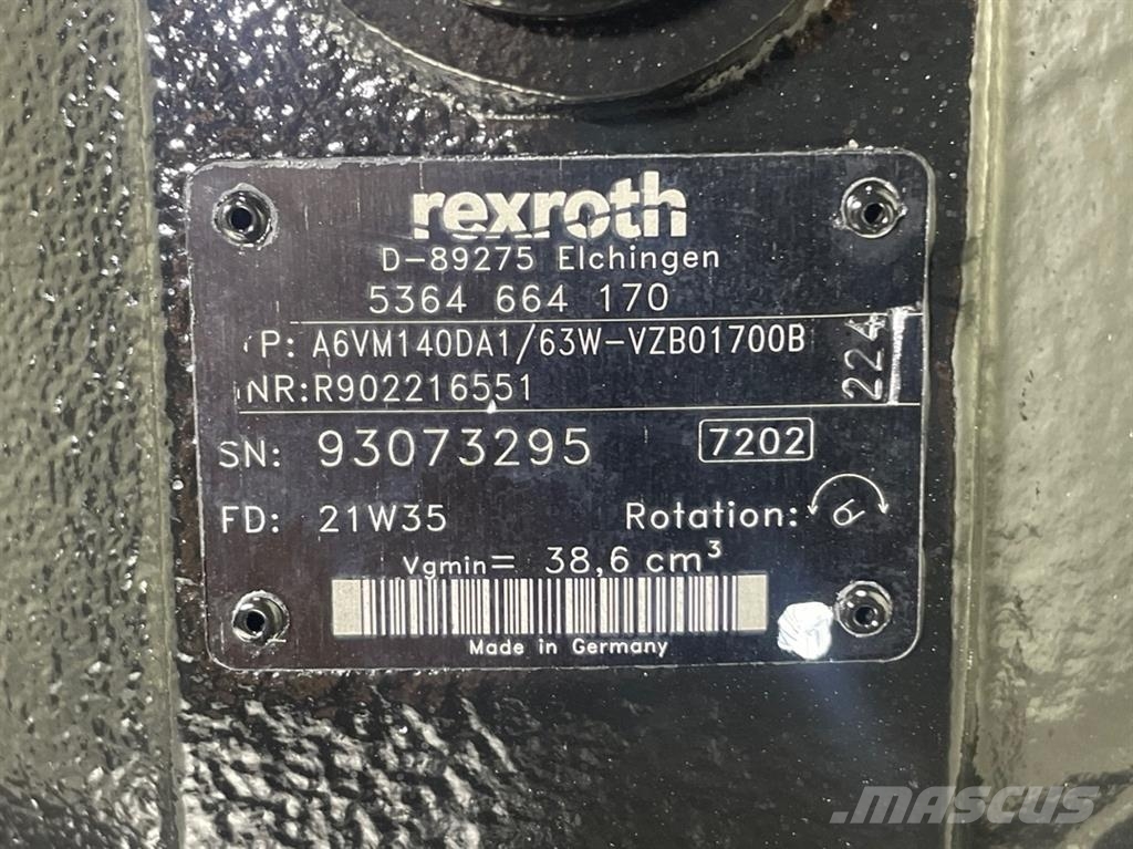 Terex TW110-Rexroth A6VM140DA1/63W-Drive motor/Rijmotor Hydraulics