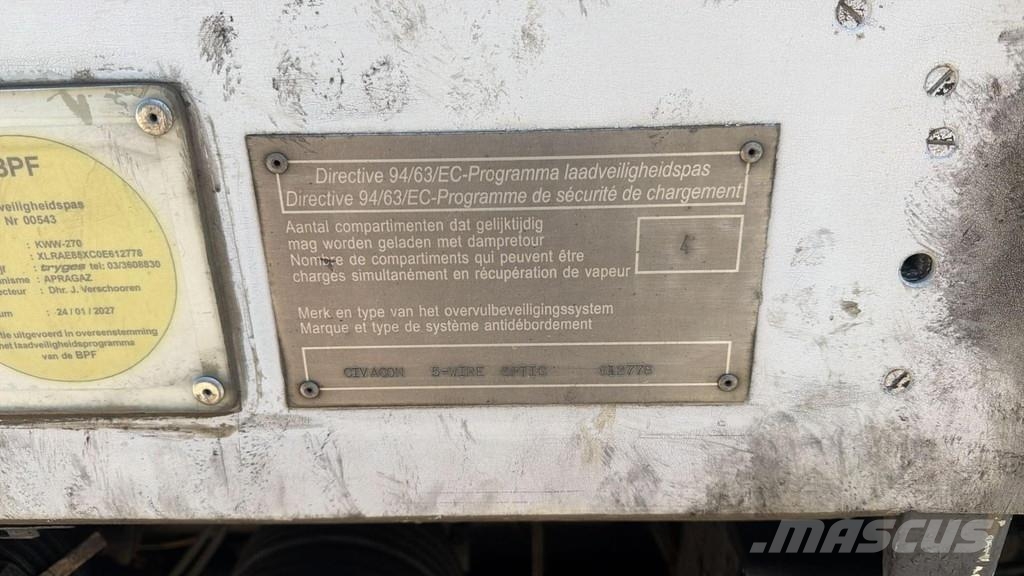 DAF CF 85.340 (STOKOTA 4 COMPARTIMENTS / 14000 L / BE Camiones cisternas