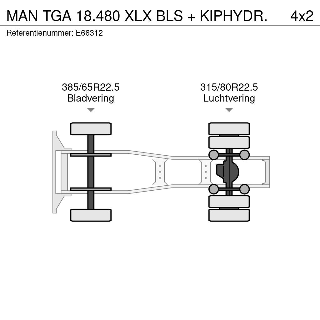 MAN TGA 18.480 XLX BLS + KIPHYDR. Sadulveokid