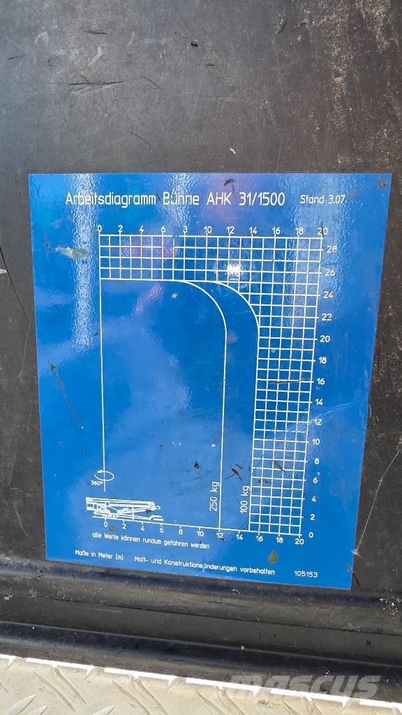 Böcker AHK 31/1500 + werkbak Terepdaruk